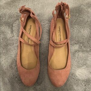 Christian Siriano Pink Ballet Flats with Strap